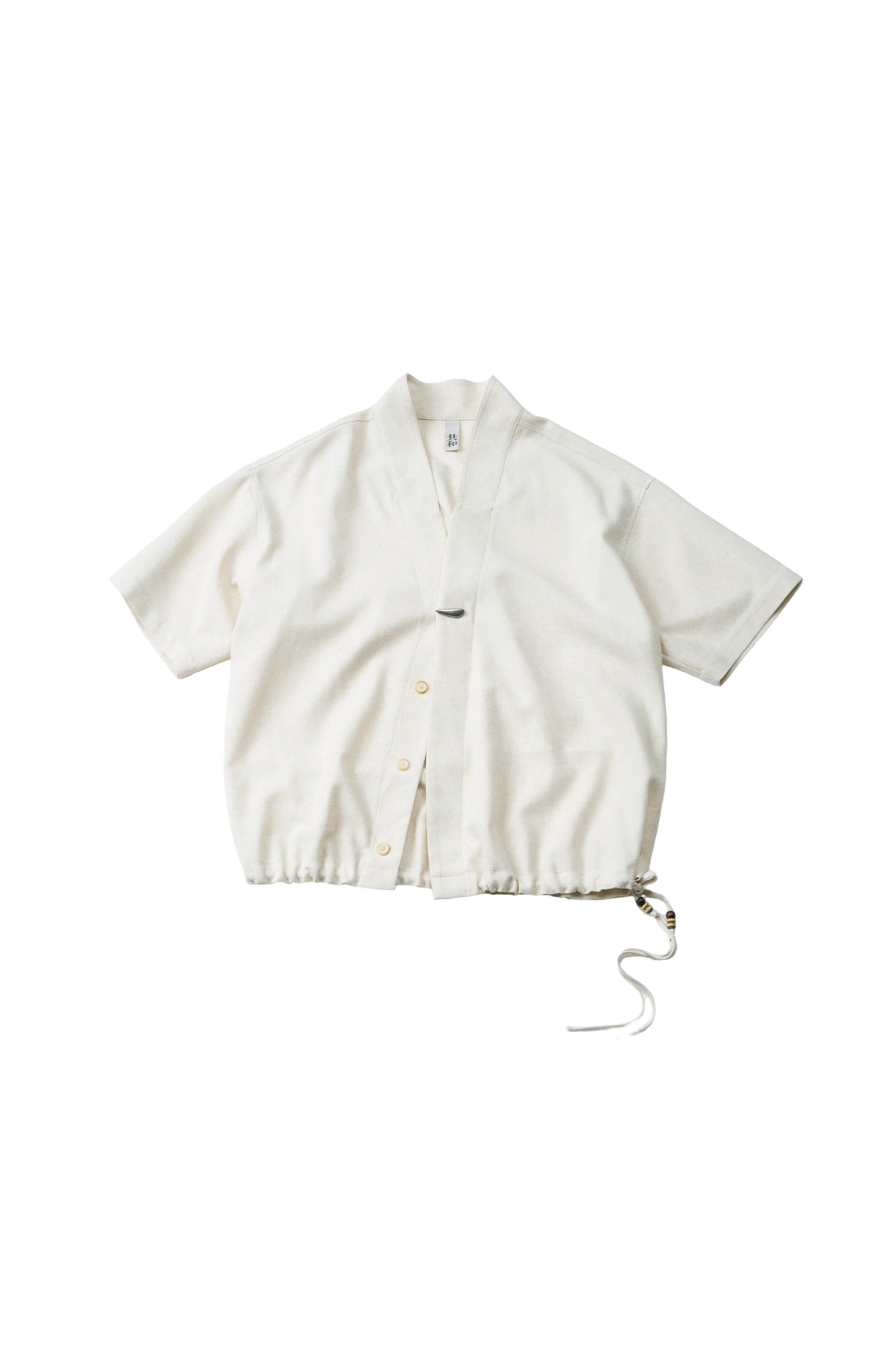 GONGHE REPUB Tencel-Linen Open-Collar Shirt