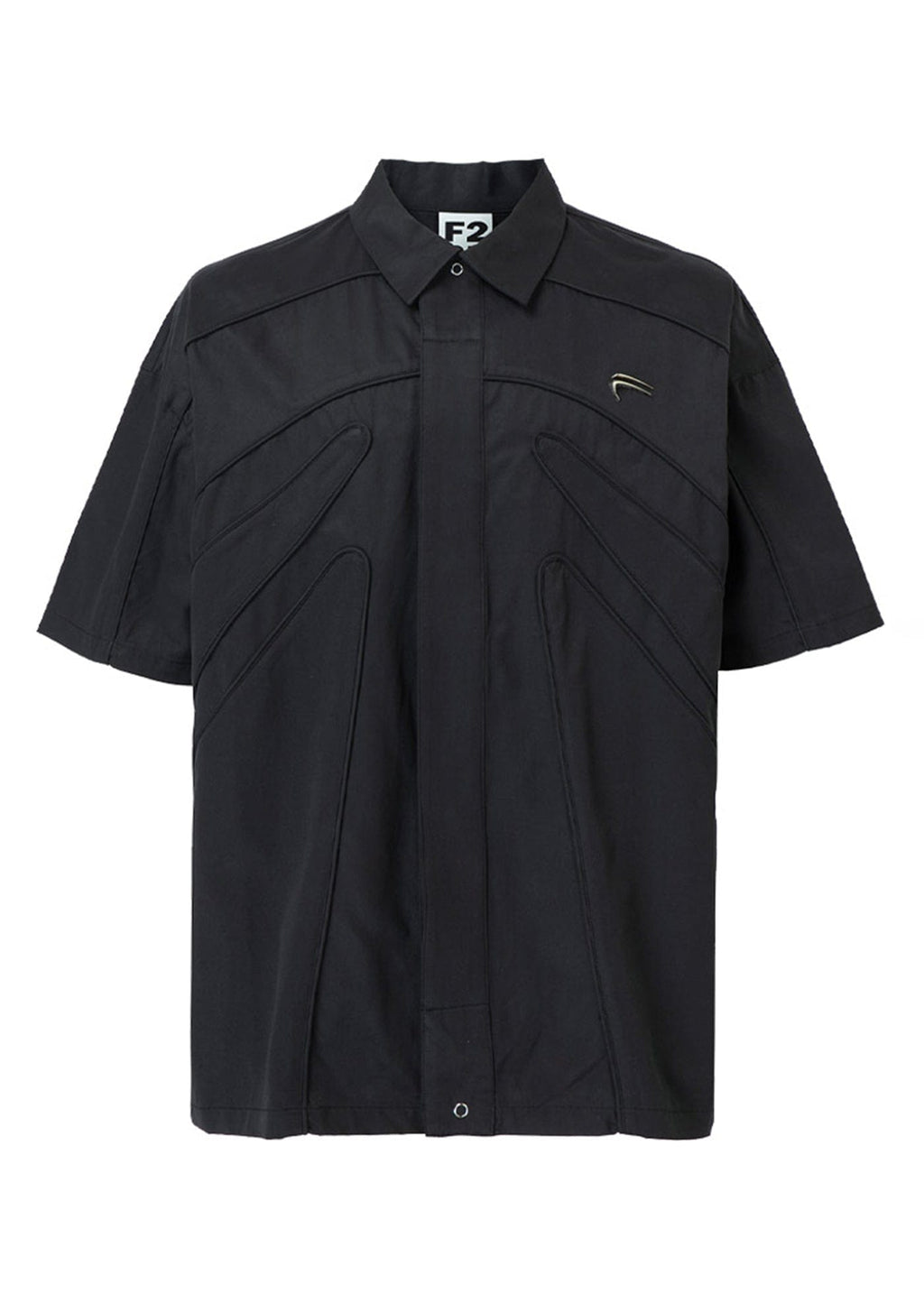 F2CE Spliced Metal Logo Half Shirt