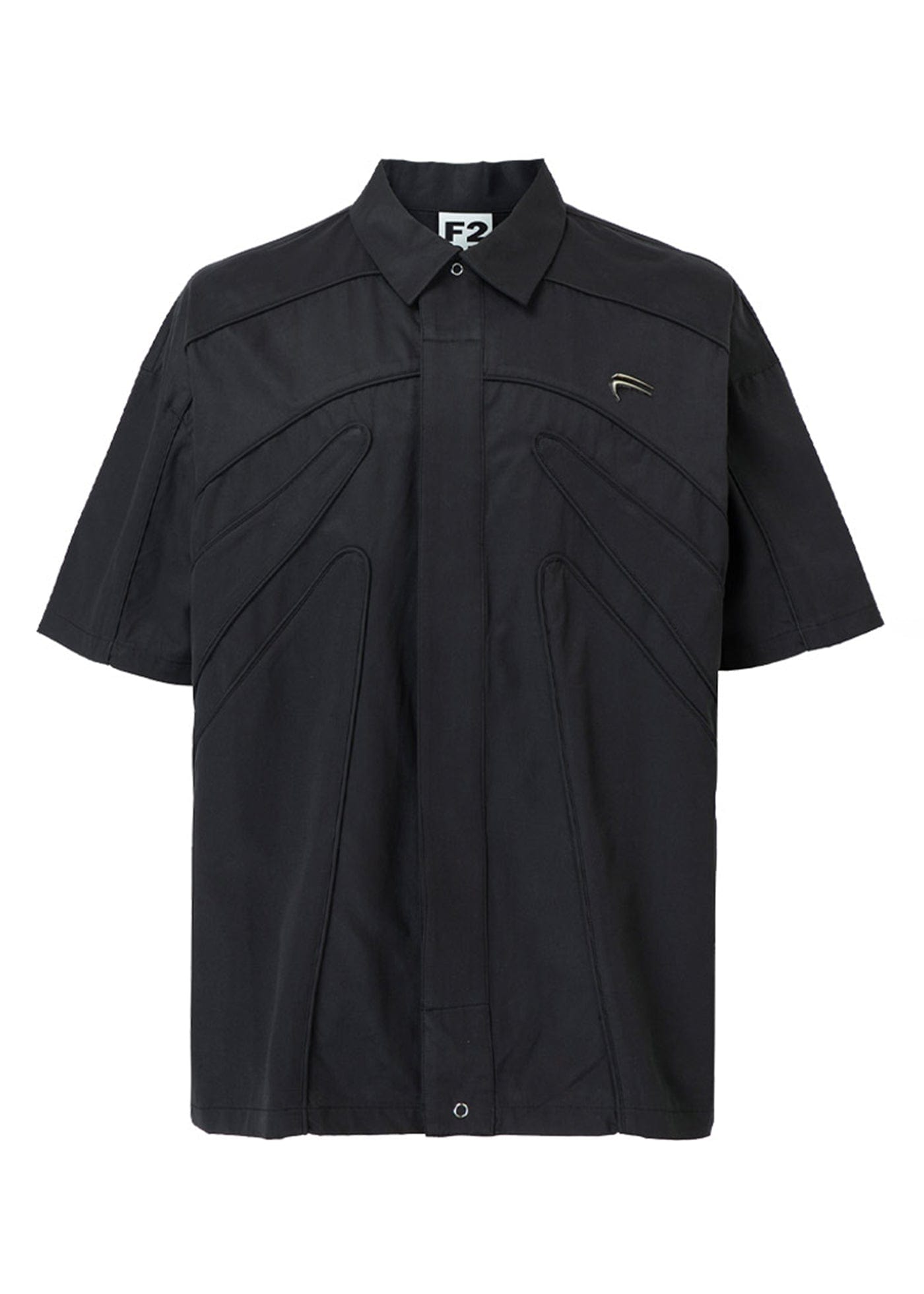 F2CE Spliced Metal Logo Half Shirt