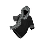 RELABEL Contrast Layered Detachable Hood T-Shirt