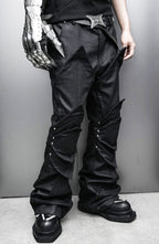 SSIN7 Shapeable Armored Waxed Flared Jeans