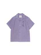 ASSEEN Linen Glasses Pocket Half Shirt