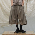 RELABEL Pleated Drape Wide-Leg Shorts