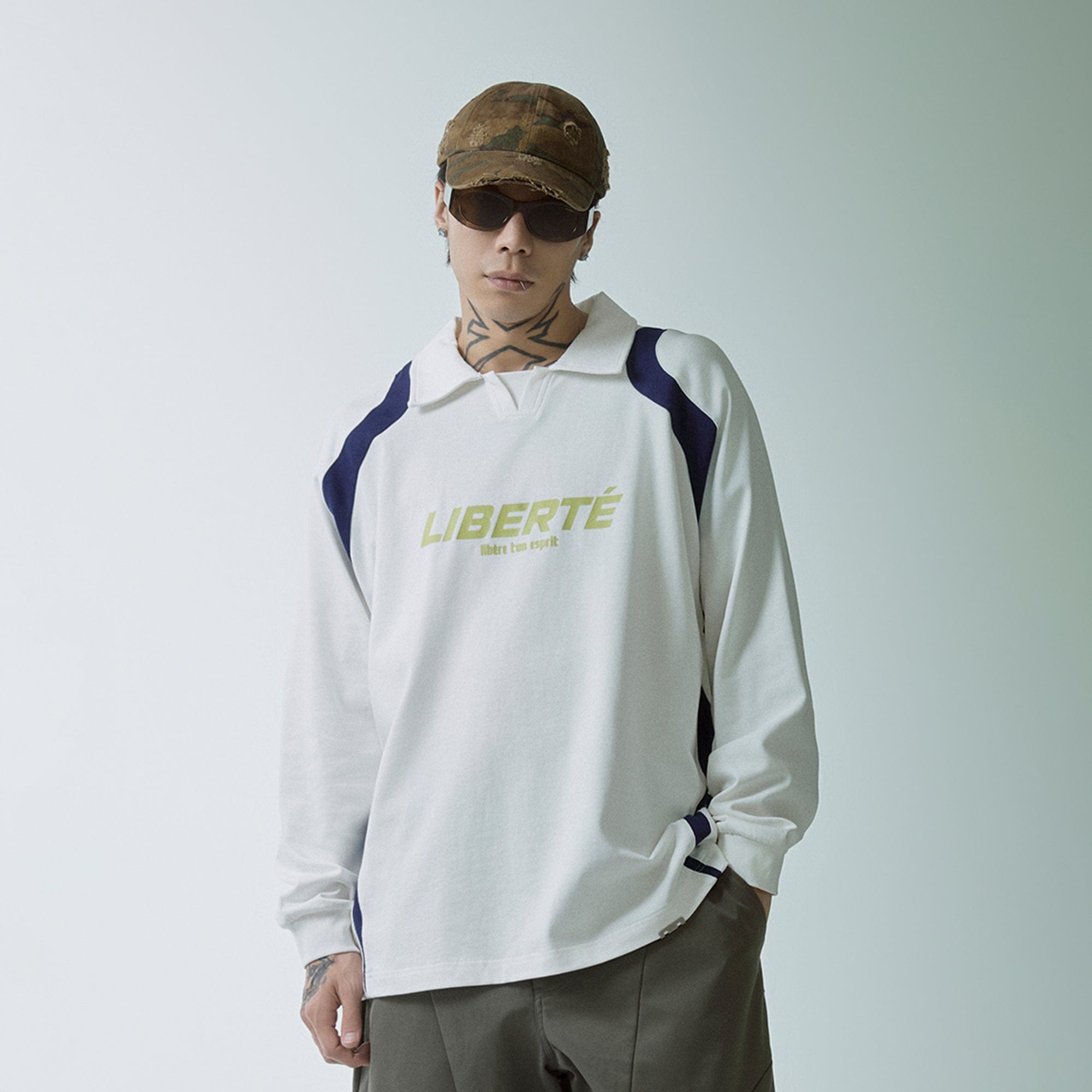 F2CE Retro Deconstructed Raglan Long-Sleeve Tee