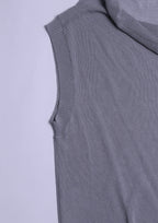 KADAKADA Retro Cowl-Neck Knited Sleeveless T-Shirt