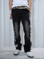 VINKID Peace Graphic Washed Jeans