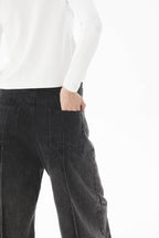 ERROR CODE ROBOT Middle Spliced Faded Jeans