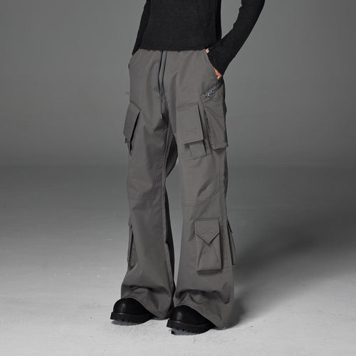 CATSSTAC Multi-Pocket Paneled Drawstring Cargo Pants