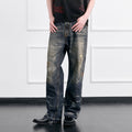 FACEONLAB Grunge Distressed Straight-Leg Jeans