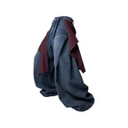 RELABEL Detachable Drape Drawstring Baggy Jeans Blue