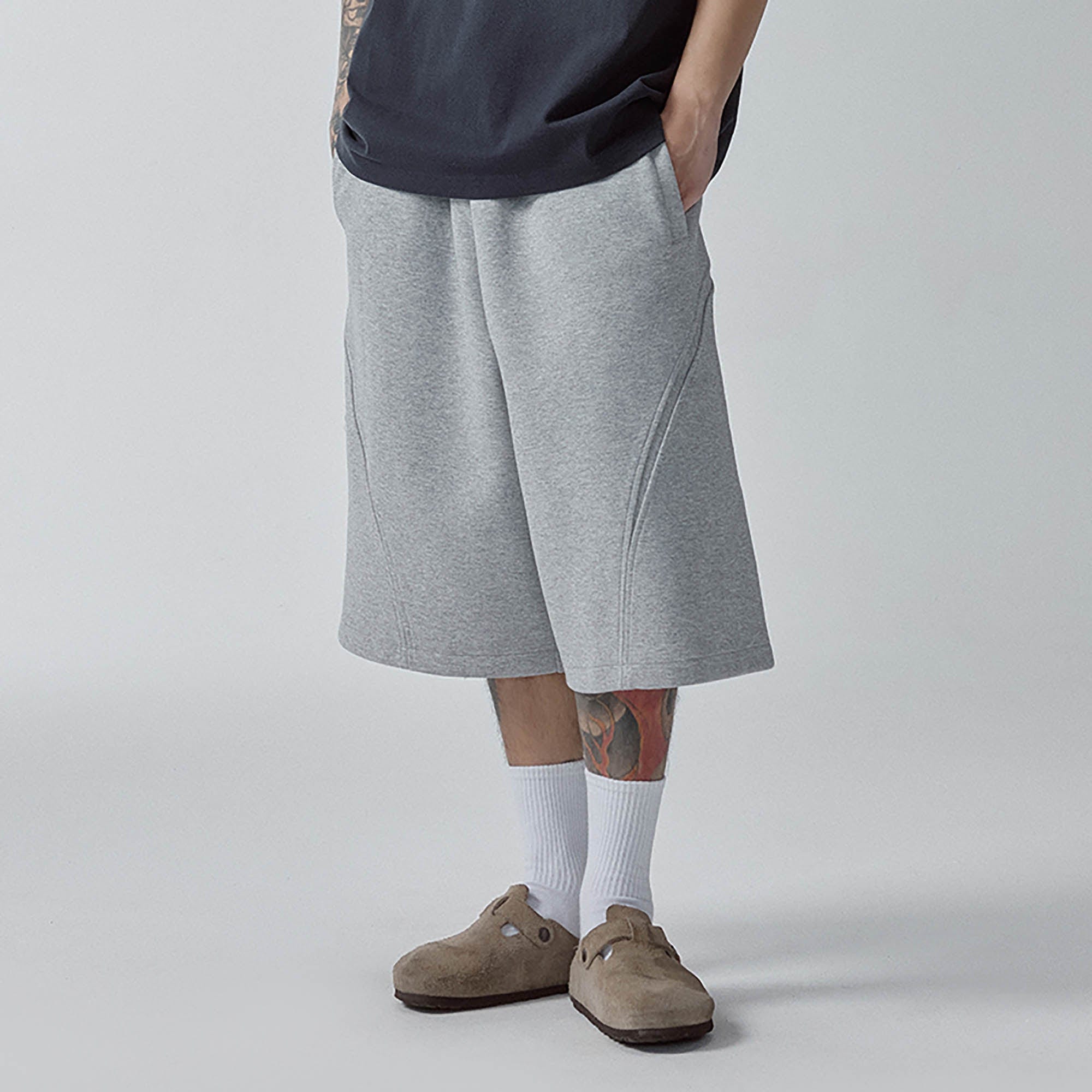 F2CE Curved Spliced Drawstring Shorts