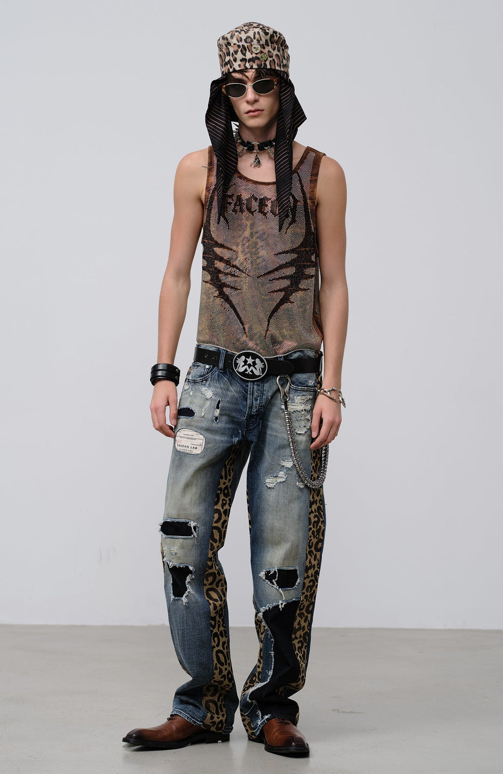 FACEONLAB Venom Diamond Punk Tank Leopard
