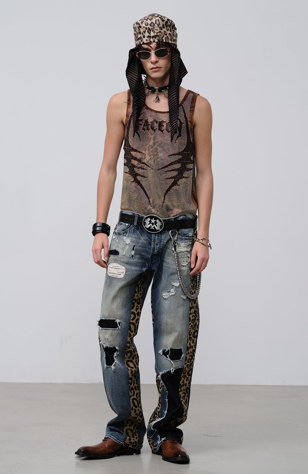 FACEONLAB Venom Diamond Punk Tank Leopard