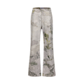 CYCYCY Floral Lace Full-Print Flared Jeans