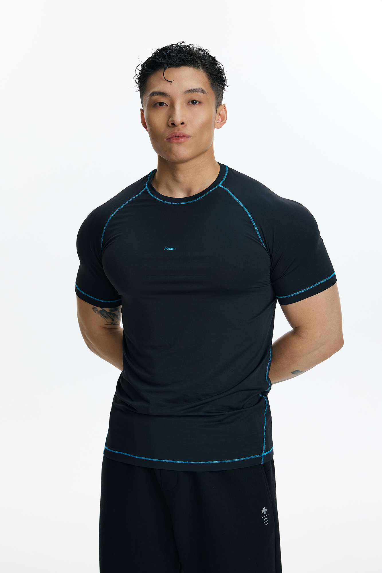 PUMPPLUS Contrast Piping Slim Quick-Dry Training Tee