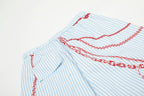 CLP Charm Graphic Striped Drawstring Pants