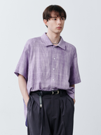 GRAINMUSTARD Crinkled Linen-Cotton Half Shirt