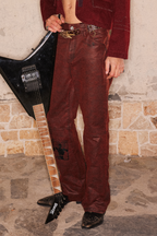 RICHILL Printed Coated Flared Pants