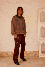 RICHILL Printed Coated Flared Pants