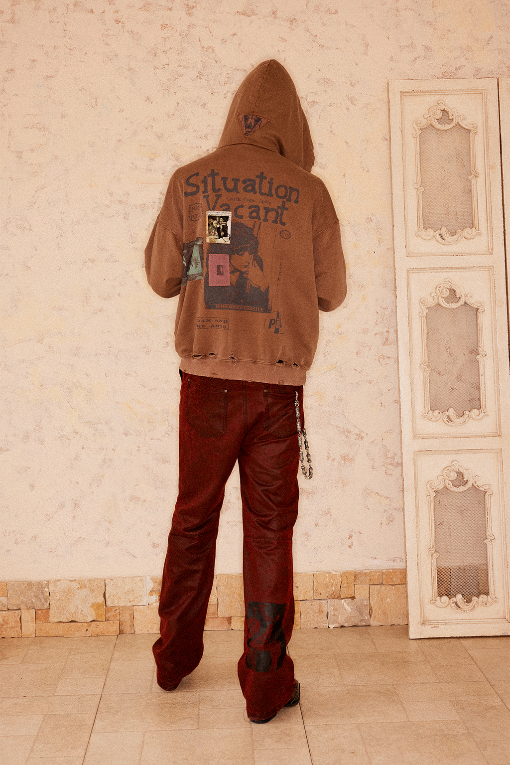 RICHILL Printed Coated Flared Pants