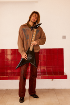 RICHILL Printed Coated Flared Pants