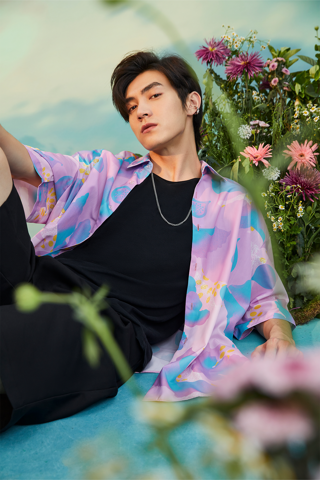 MASH UP ASIA Fig Graphic Half Shirt