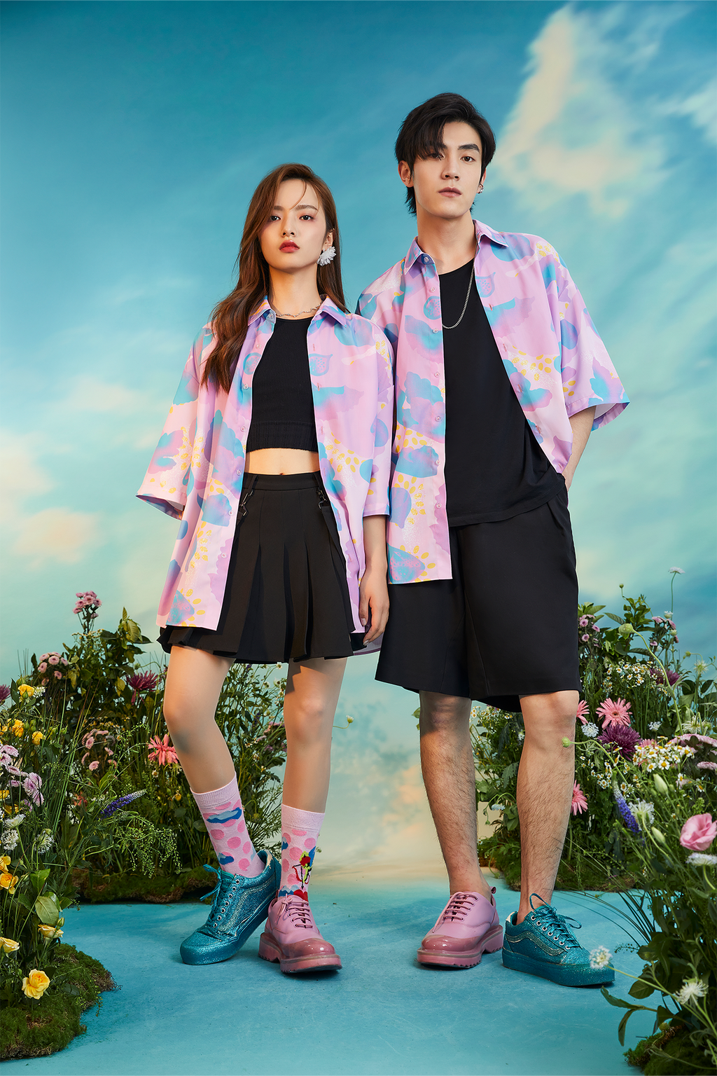 MASH UP ASIA Fig Graphic Half Shirt