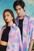MASH UP ASIA Fig Graphic Half Shirt