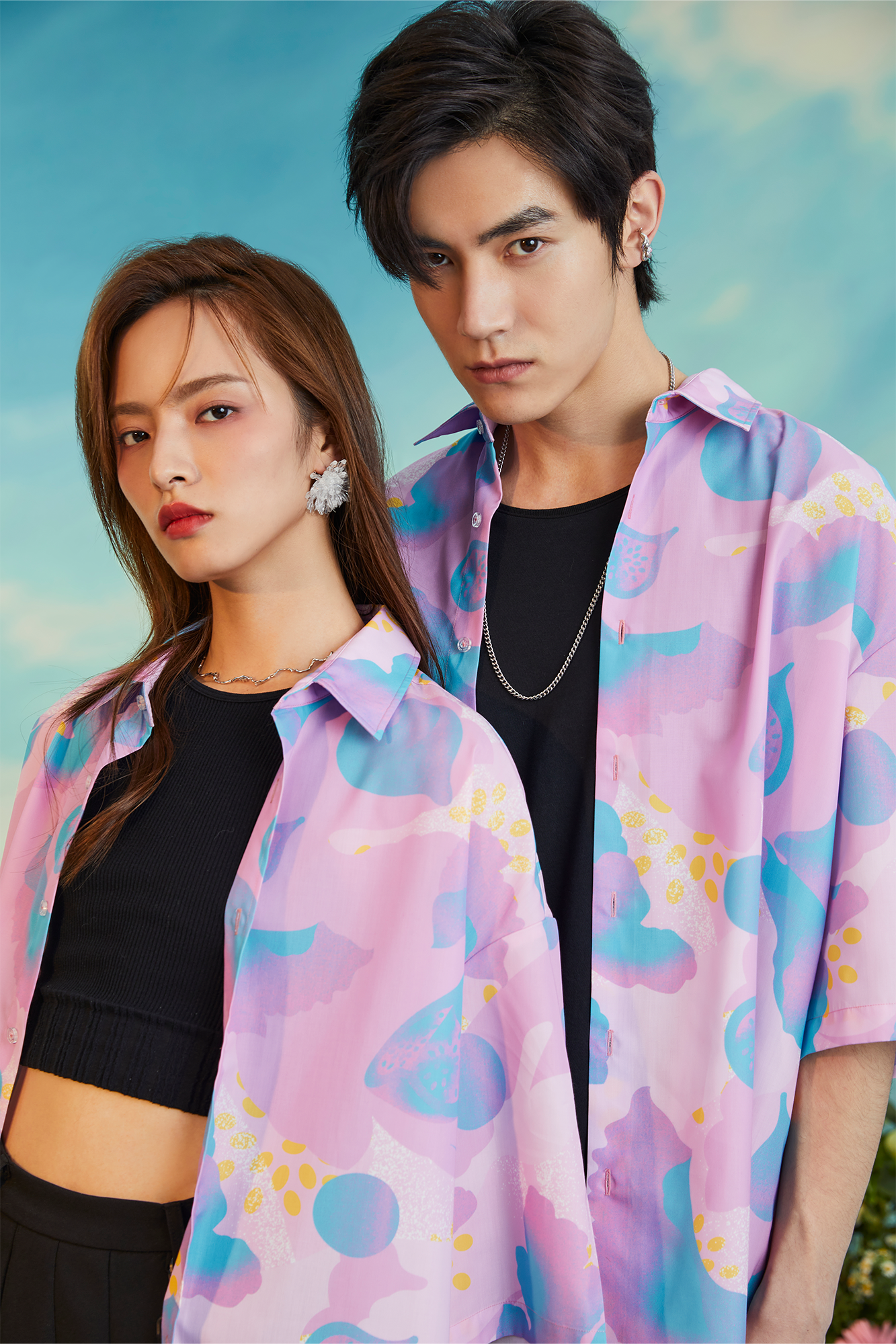 MASH UP ASIA Fig Graphic Half Shirt