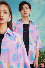 MASH UP ASIA Fig Graphic Half Shirt