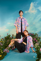 MASH UP ASIA Fig Graphic Half Shirt