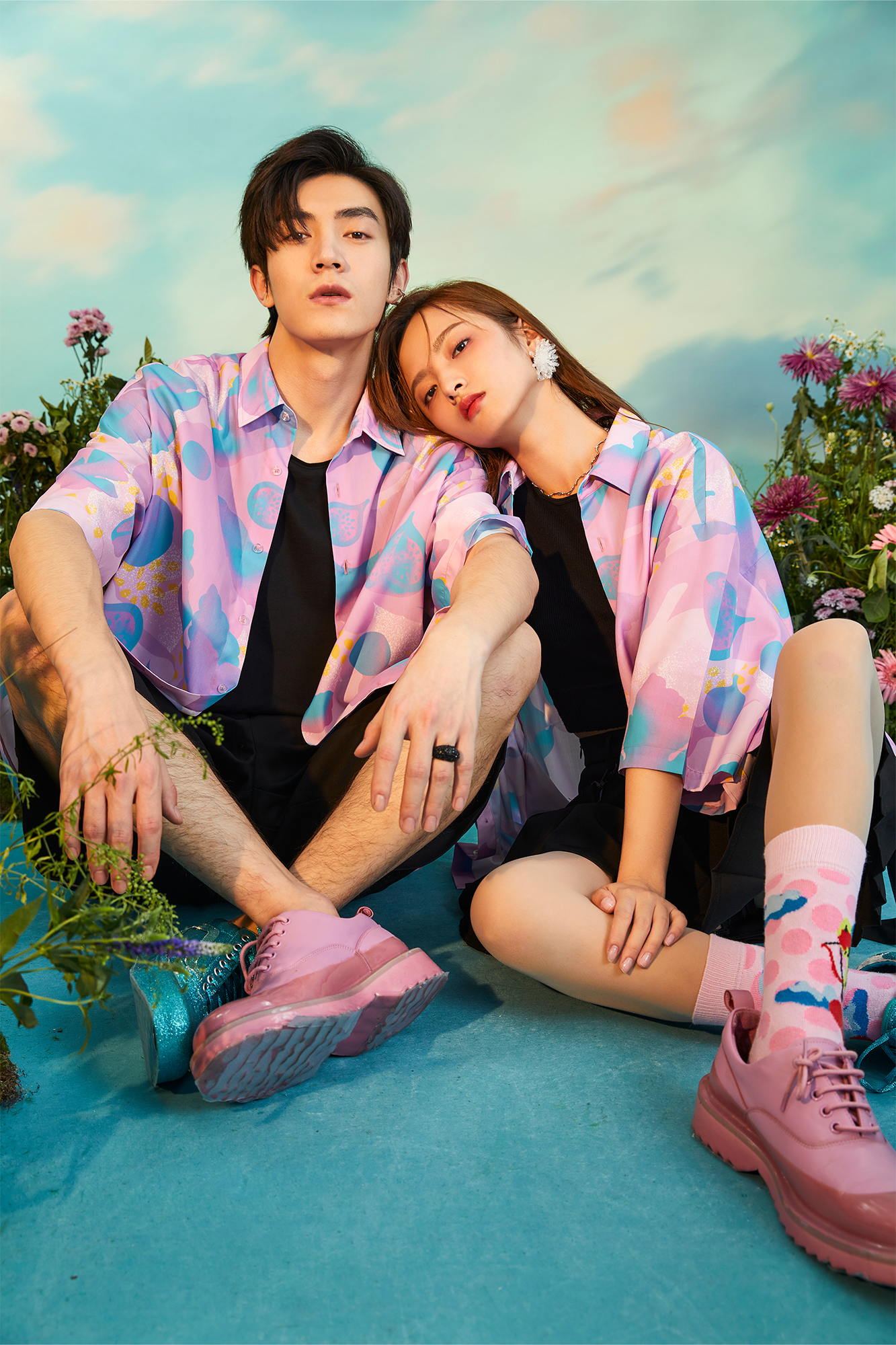 MASH UP ASIA Fig Graphic Half Shirt