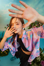 MASH UP ASIA Fig Graphic Half Shirt