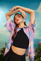 MASH UP ASIA Fig Graphic Half Shirt