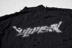 ULIPERY Distressed Glow Crinkled T-Shirt