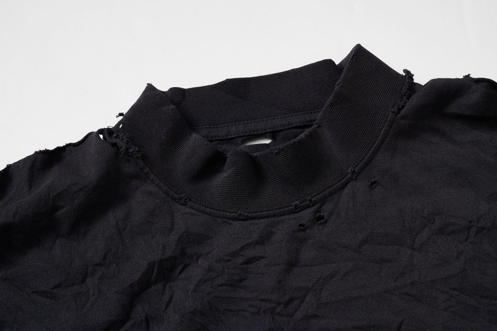 ULIPERY Distressed Glow Crinkled T-Shirt