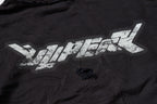 ULIPERY Distressed Glow Crinkled Hoodie
