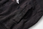 ULIPERY Distressed Glow Crinkled Hoodie
