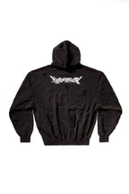 ULIPERY Distressed Glow Crinkled Hoodie