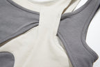 ERROR CODE ROBOT Asymmetrical Contrast Layered Tank Top