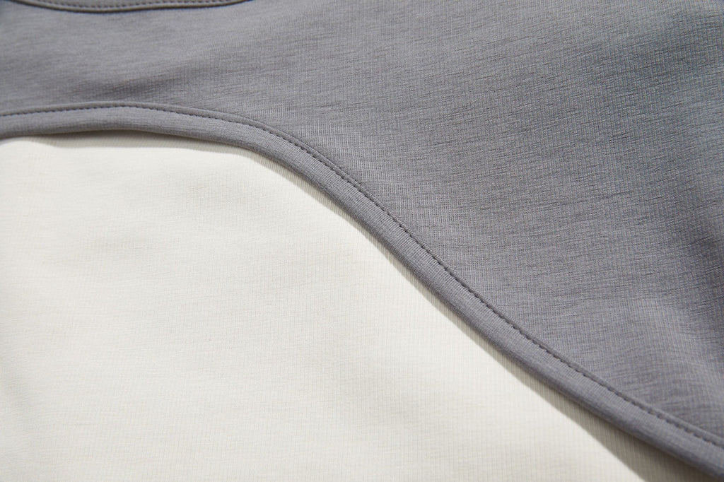 ERROR CODE ROBOT Asymmetrical Contrast Layered Tank Top
