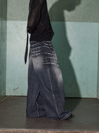 DND4DES Lighting Crease Washed Wide-Leg Jeans