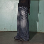 DND4DES Lighting Crease Washed Wide-Leg Jeans