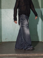 DND4DES Lighting Crease Washed Wide-Leg Jeans