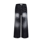 DND4DES Lighting Crease Washed Wide-Leg Jeans