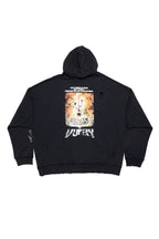 ULIPERY Distressed USB Graphic Hoodie