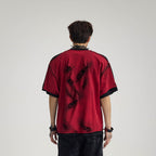 FLYERRER Double-Layered Ripped T-Shirt Red