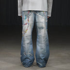 DND4DES Cartoon Chain Wide-Leg Jeans