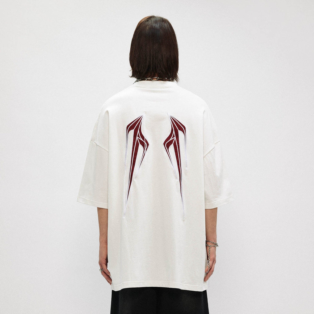 OVDY Wing Embroidered Patch Oversized T-Shirt