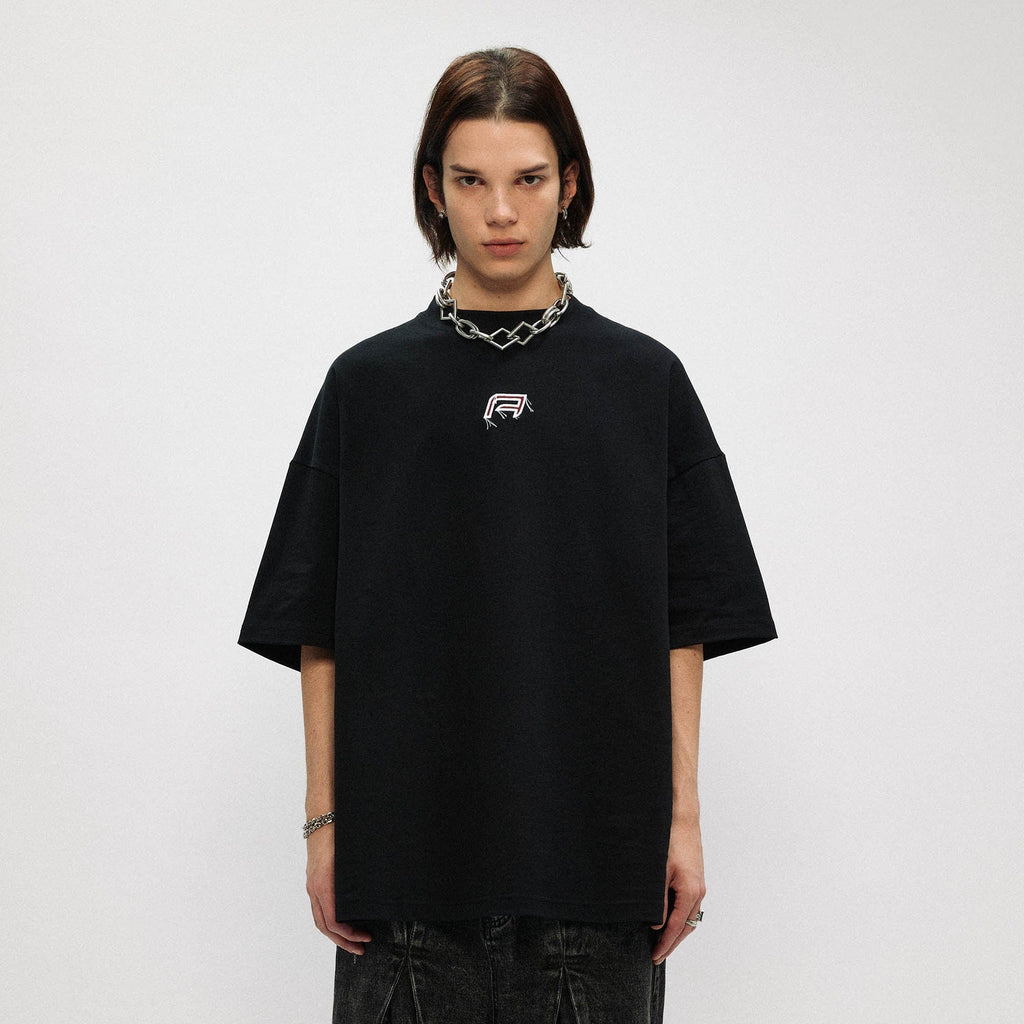 OVDY Wing Embroidered Patch Oversized T-Shirt